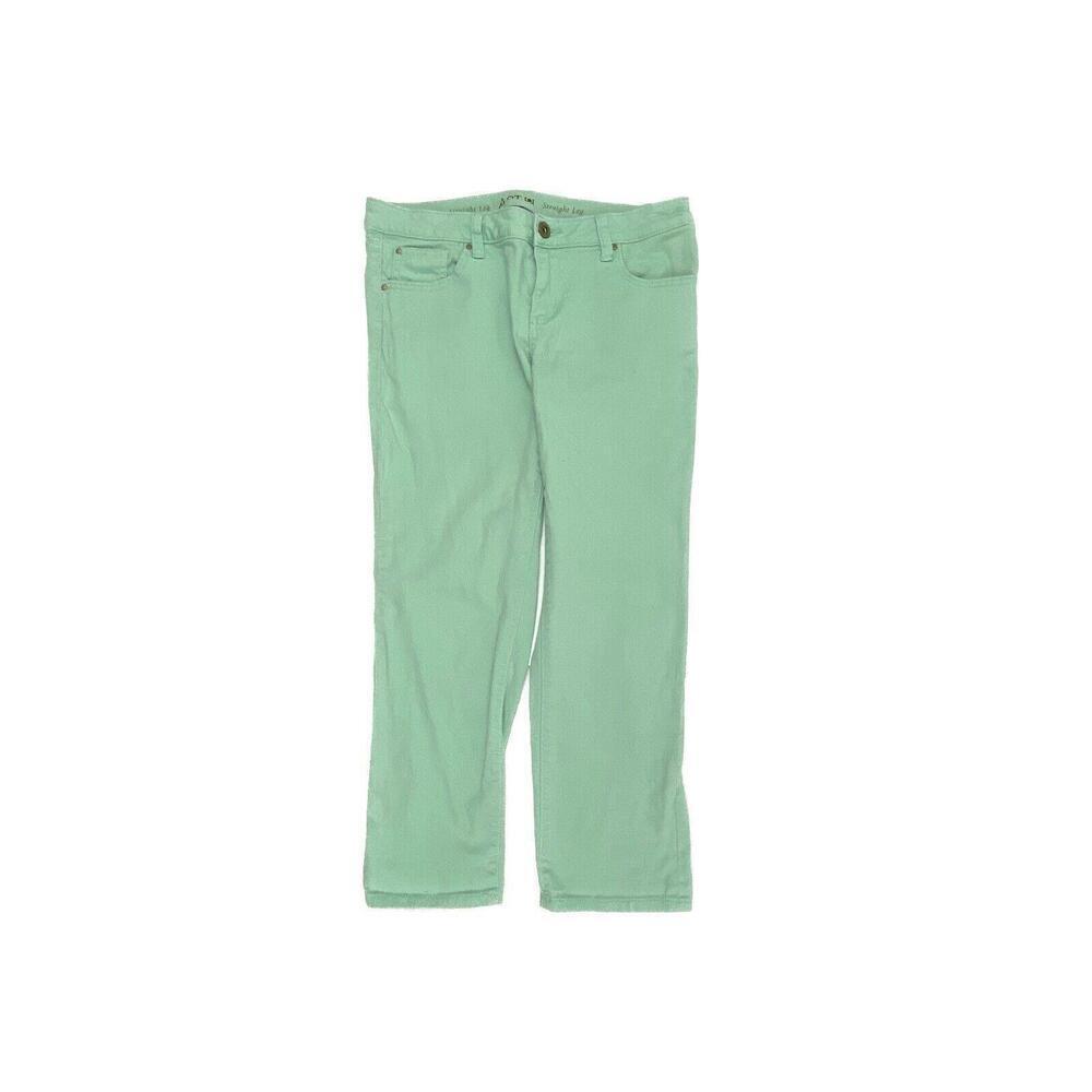 Apt 9 Straight Leg Modern Fit Women's size 8 Teal Green Denim jeans